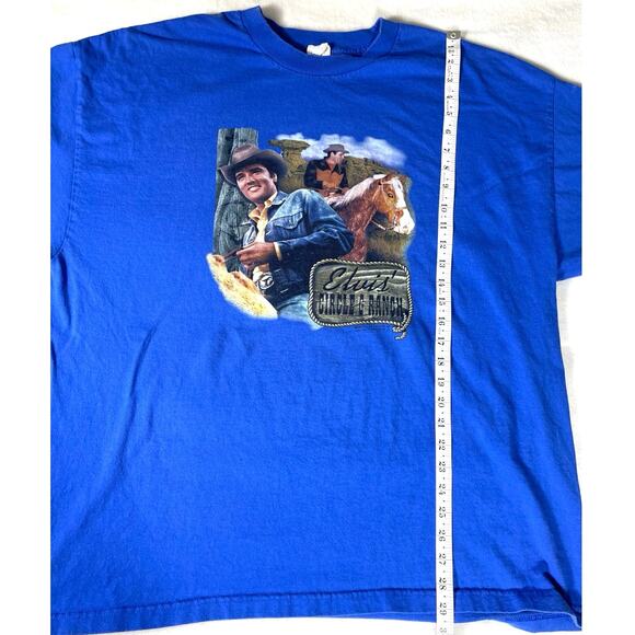 Elvis Circle G Ranch Graphic Tee Blue AAA 2XL - Picture 4 of 6